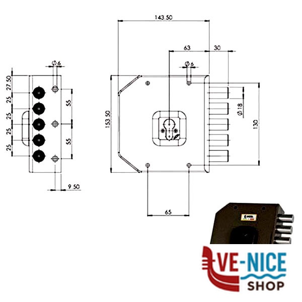 SERRATURA SIC.SEMPLICE SX CIL. G451 MOIA G451SXB MOIA SERR.LEGNO APPLICARE S - immagine 2