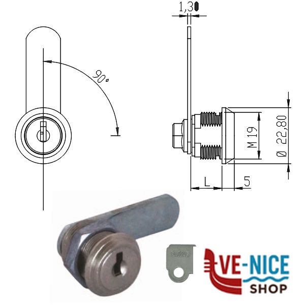CILINDRO LEVETTA mm 20 D.19 165580 OMR 165580 OMR CILINDRI S - immagine 3
