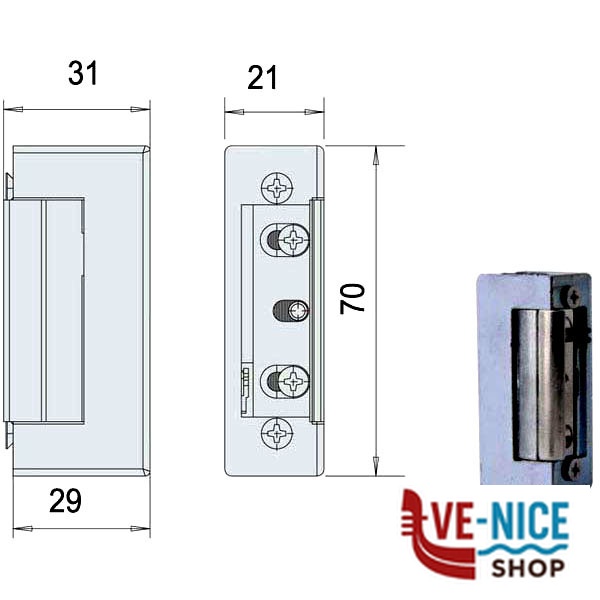 INCONTRO ELETTRICO SERRATURE 15100-00-0 CISA 15100.00.0 CISA VARIE S - immagine 2