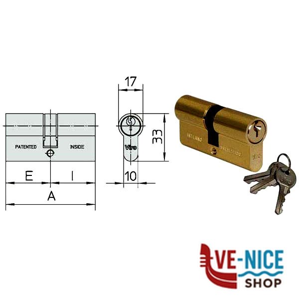 CILINDRO INFILARE 66-33-33 723 VIRO 30072300110000 VIRO CILINDRI S - immagine 2