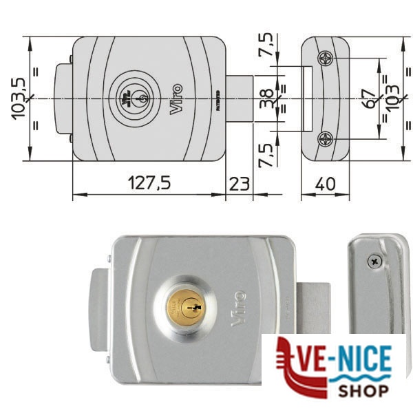 ELETTROSERRATURA APP.FERRO V9083 9083 VIRO 30908307940000 VIRO ELETTROSERRATURE APPLIC.S - immagine 2