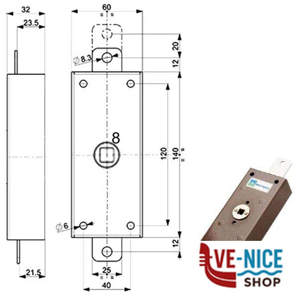SERRATURA FERROGLIETTO VERTICALE 34327 MOTTURA 34327V000 MOTTURA SERR.LEGNO APPLICARE S - immagine 4