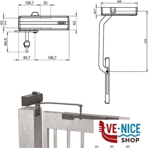 CHIUDICANCELLO AERODINAMICO NERO DC620G ASSA ABLOY DC620G.D9005 MAB ASSA ABLOY CHIUDIPORTA S - immagine 4