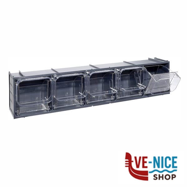 CASSETTIERA CRYSTAL BOX C 5 600x133 h 132 MOBILPL CB 50/2S.GS CASSETTIERE E CONTENITORI F - immagine 2
