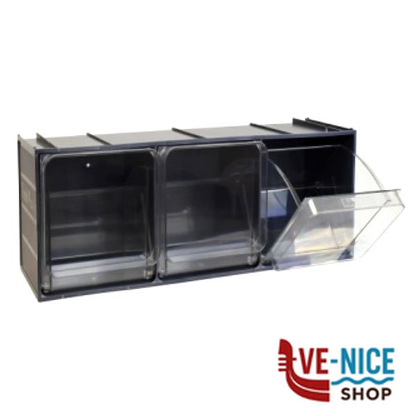 CASSETTIERA CRYSTAL BOX C 3 600x200 h 215 MOBILPL CB 50/4S.GS CASSETTIERE E CONTENITORI F - immagine 3