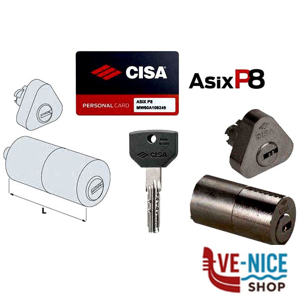 CIL.APP.TONDO DOPPIO 55 ASIX P8 0Q149-00-0 CISA 0Q149.00.0.12 CISA CILINDRI S - immagine 3