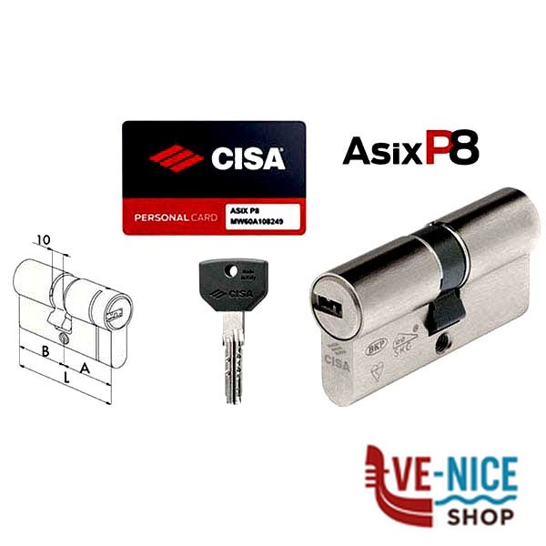 CIL.INF. 74,0-29,5-44,5 ASIX P8 0Q311-27-0 CISA 0Q311.27.0.12 CISA CILINDRI S - immagine 2