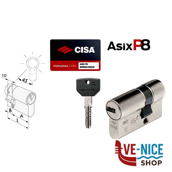 CIL.INF. 39,5-10,0-29,5 ASIX P8 N0Q314-02-0 CISA 0Q314.02.0.12 CISA CILINDRI S - immagine 2
