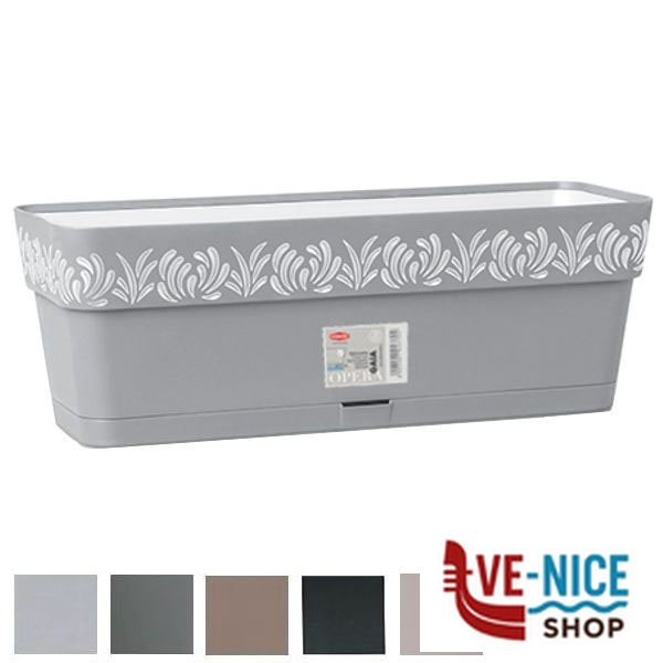 VASO GAIA RETT. RIS.ACQUA GRIGIO 30 STEFANPL 88701 VASI PLASTICA F - immagine 2