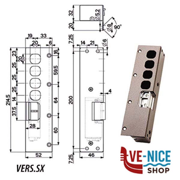 FERROGLIERA ELETTRICA BASSA SX 94080 MOTTURA 94080VSDMN MOTTURA VARIE S - immagine 3