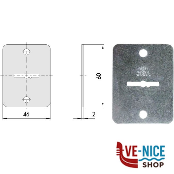 BOCCHETTA RETTANGOLARE DM 06124-00-0 CISA 06124.00.0 CISA VARIE S - immagine 4
