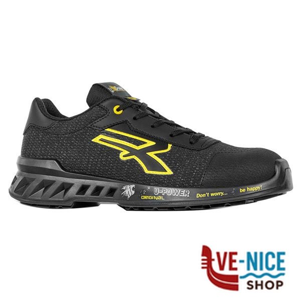 SCARPE FRANK NERO/GIALLO BASSE 41 S1P UPOWER RV20036-41 SCARPE ANTINFORTUNISTICHE F - immagine 4