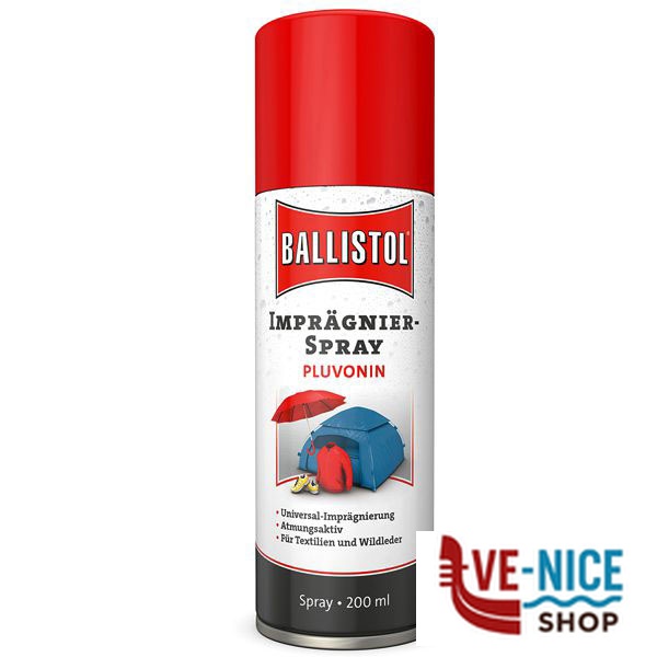 IMPERMEABILIZZANTE SPRAY PLUVONIN ml 200 BALLISTOL 25000 OLI E ADDITIVI VARI F - immagine 3