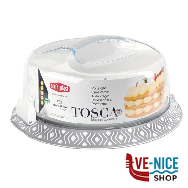 CONTENITORE TOND TORTA TOSCA GR. 37 h 16 STEFANPL 55852 CONTENITORI PLASTICA C - immagine 3