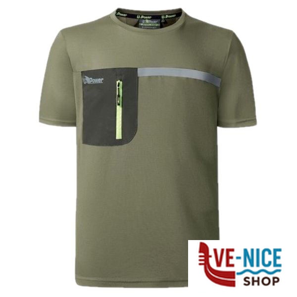MAGLIETTA T-SHIRT BURNT OLIVE S CHRISTAL UPOWER FU248BO-S INDUMENTI LAVORO F - immagine 3