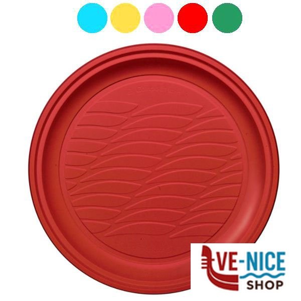 PIATTO PIANO ROSA Pz 20 NATURAL BIBO 5585915 MONOUSO PLASTICA C - immagine 2