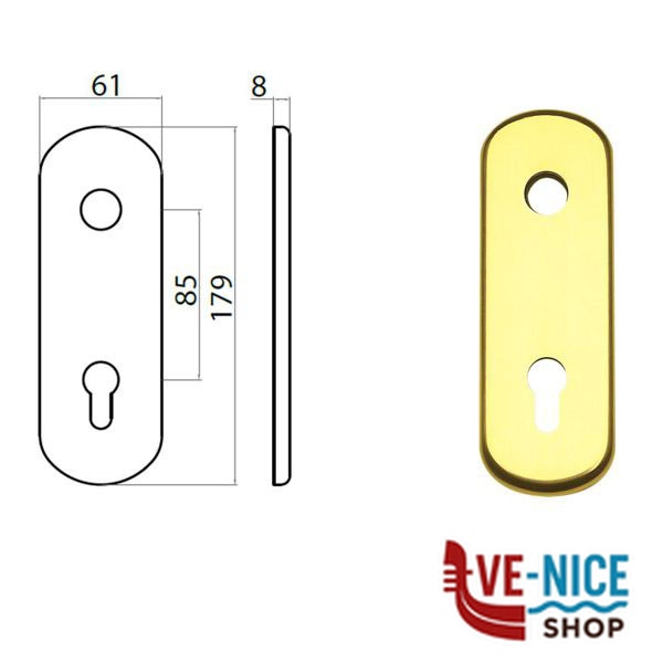 PLACCA GHIBLI OTT LUC YALE 77298855012 GHIDINI ACCESSORI BLINDATE S - immagine 3