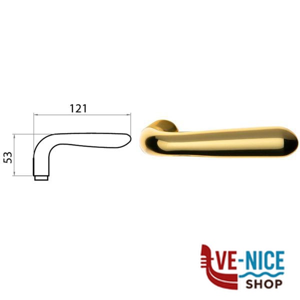 MANIGLIA UNO OTT LUC 77796018412 GHIDINI ACCESSORI BLINDATE S - immagine 3