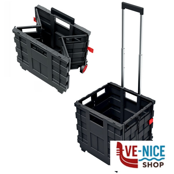 TROLLEY PIEGHEVOLE CART T 40x37 h 100 KISTEN KCT4040-S411 CASSETTE PORTAUTENSILI F - immagine 4