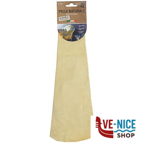 PANNO PELLE NATURALE 68x43 810 ACCESSORI PULIZIA VEICOLI F - immagine 3