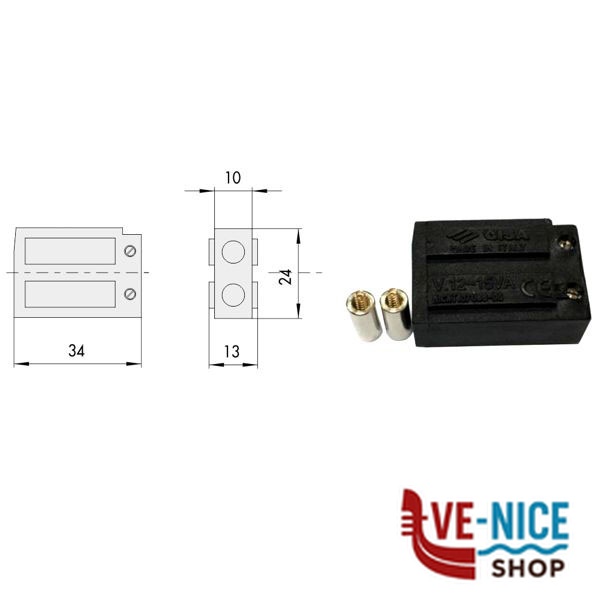 BOBINA ELETTROSERRATURE V.12 07086-00-0 CISA 07086.00.0 CISA VARIE S - immagine 2