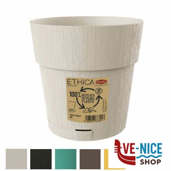VASO ETHICA TONDO RIS.ACQUA GRAFI 15 h 15 STEFANPL 68001 VASI PLASTICA F - immagine 3