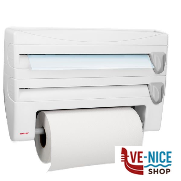 PORTAROTOLO PARETE ROLL'N ROLL 39x25 METALTEX 25.44.10 PORTAROTOLI CUCINA C - immagine 2