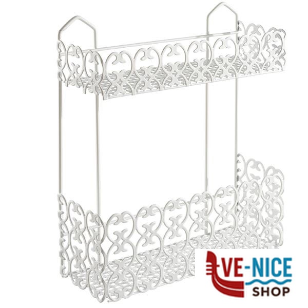 MENSOLA BAGNO FLORENZ RETT. 2P 30x10 h 36 METALTEX 42.33.02 MENSOLE BAGNO C - immagine 4