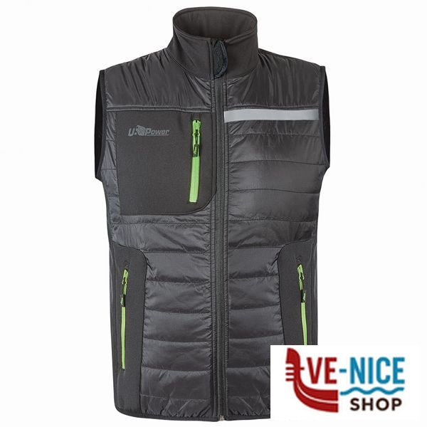 GILET ASPHALT GREY GREEN XXL WALL UPOWER FU278RL-XXL INDUMENTI LAVORO F - immagine 3