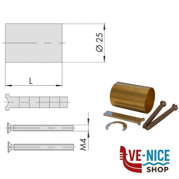 PROLUNGA CILINDRO TONDO KIT 36,0 07165-00-0 CISA 07165.00.0 CISA CILINDRI S - immagine 3