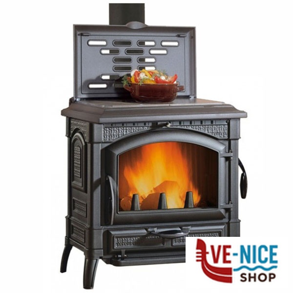 STUFA LEGNA GHISA ISOTTA EVO CERCHI NERA NORDICA 3010140 - 5 S STUFE LEGNA F - immagine 3