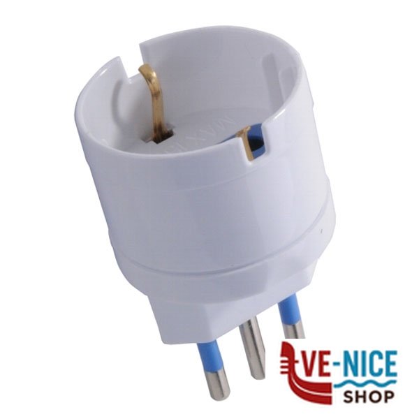 ADATTATORE 10A+T SCHUKO BIANCO SYNTESY 00351 SL1006 SPINE E ADATTATORI ELETTRICI F - immagine 2
