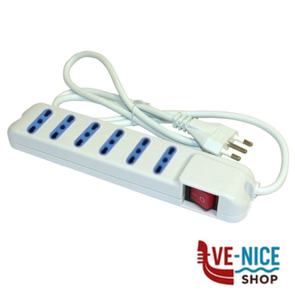 MULTIPRESA 6x2PT INT SYNTESY 00338 203070 AVVOLGICAVI E PROLUNGHE F - immagine 4