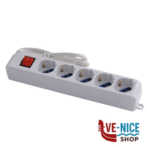 MULTIPRESA 5x2PT SK INT SYNTESY 00379 SL3505 AVVOLGICAVI E PROLUNGHE F - immagine 4