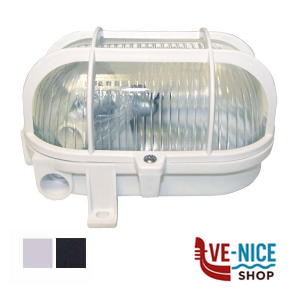 PLAFONIERA PL OVALE NERA GRIGLIA SYNTESY 00541 P2010S LAMPADE STATICHE F - immagine 3