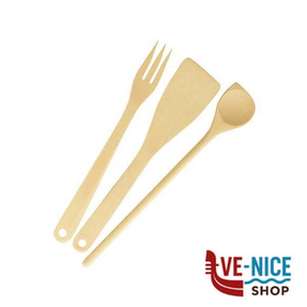 UTENSILI LEGNO Pz 3 WOODY TESCOMA 637418 MESTOLAME LEGNO C - immagine 3