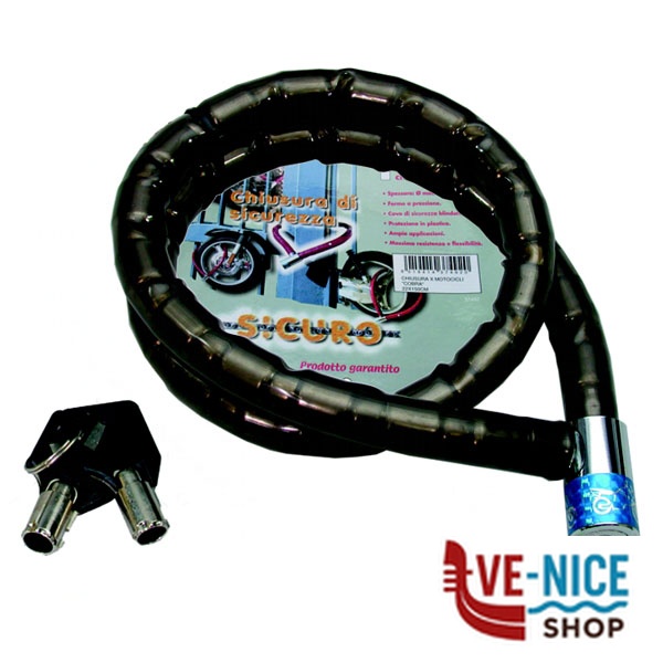 LUCCHETTO MOTO cm 120 BLINDATO SICURO 02367 81201-120 *CATENE ANTIFURTO F - immagine 2