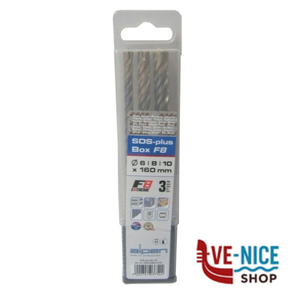 PUNTE HAMMER SDS F8 Pz 3 mm 6/10 816 ALPEN 0081606810100 PUNTE ELICOIDALI SERIE F - immagine 2