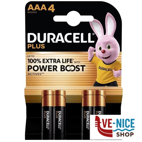 PILA PLUS MINISTILO Pz 4 MN2400 DURACELL DUR2400 PILE F - immagine 2