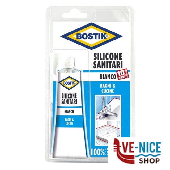 SILICONE ACETICO SANITARI BIANCO ml 60 BOSTIK D2477 BOSTIK F - immagine 2