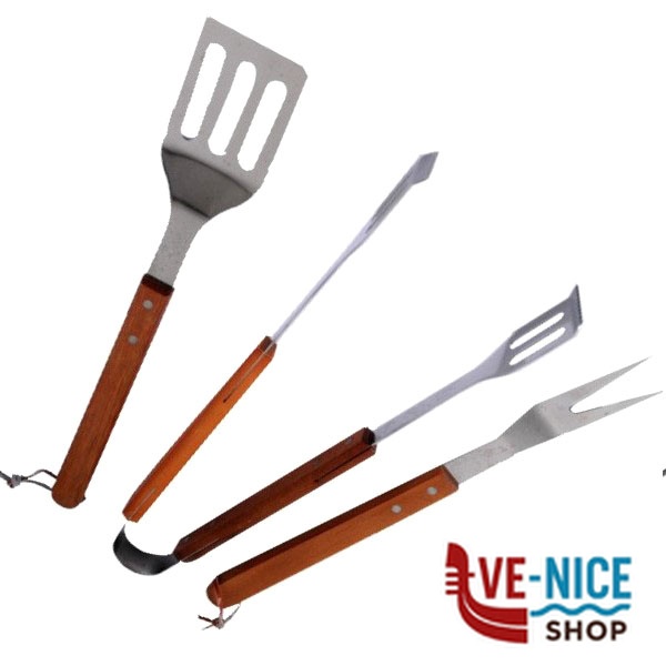 POSATE BARBECUE SET Pz 3 LAPILLO 00647 ACCESSORI BARBECUE C - immagine 3