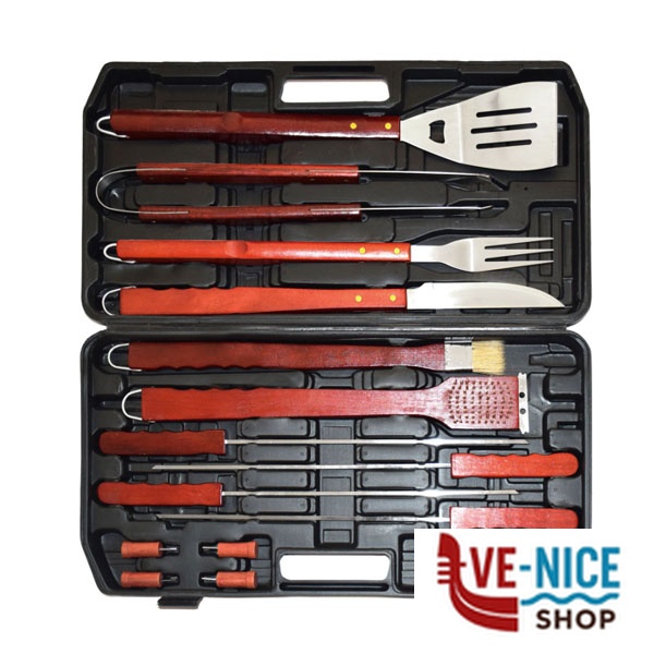 POSATE BARBECUE SET Pz 18 LAPILLO 00649 ACCESSORI BARBECUE C - immagine 3