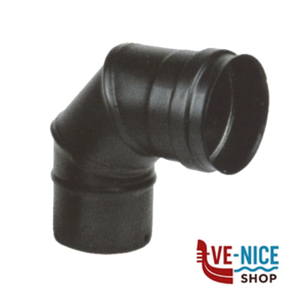 GOMITO INOX 90^ 8 NERO PELLET 300 MARAL NPCN90-080 TUBI PELLET F - immagine 3