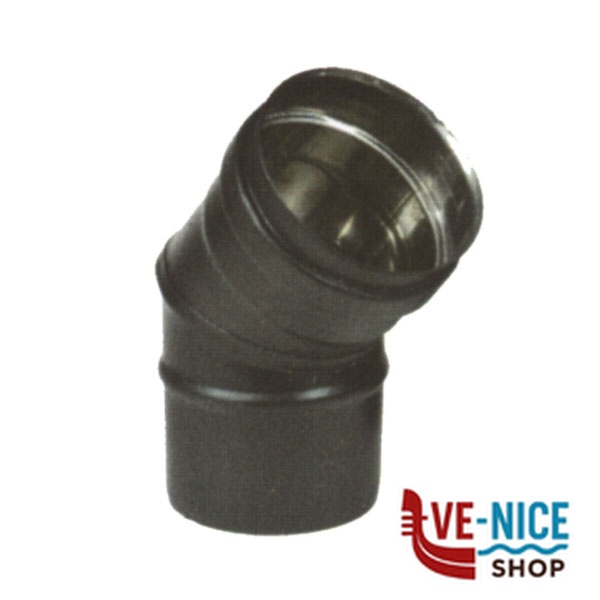 GOMITO INOX 45^ 10 NERO PELLET 300 MARAL NPCQ45-100 TUBI PELLET F - immagine 2