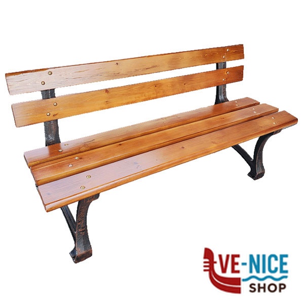 PANCHINA GHISA/LEGNO GIARDINO cm 150 VETTE 03806 G272B PANCHINE C - immagine 3