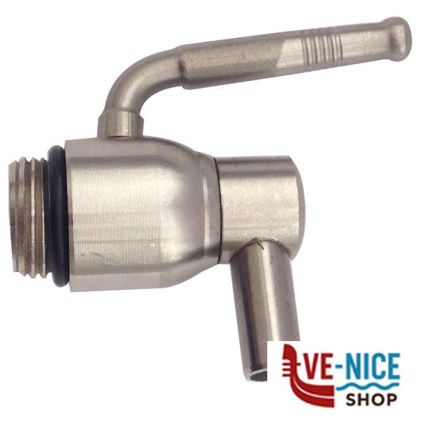 RUBINETTO FUSTO ALIMENTI 1/2" FISSO INOX SALVAGOC. RUB12F BIDONCINI C - immagine 2