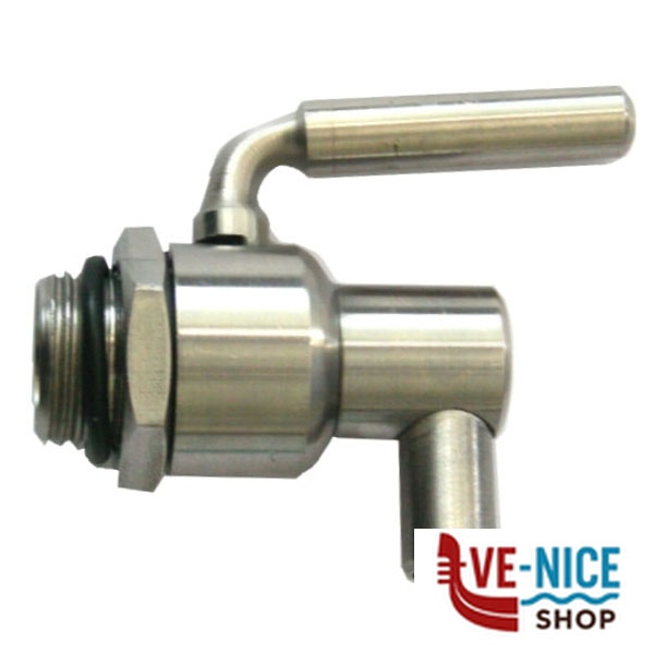RUBINETTO FUSTO ALIMENTI 3/8" GIREV.INOX SALVAGOC. RUB38 BIDONCINI C - immagine 2
