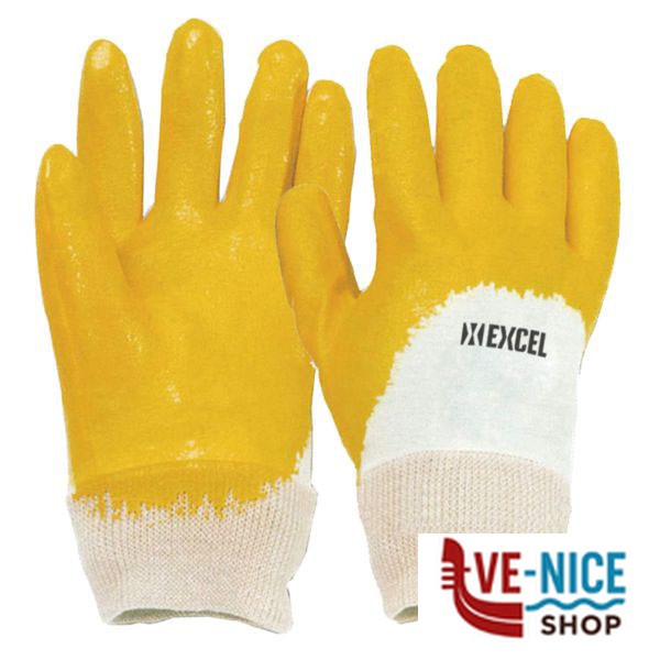 GUANTI NITRILE GIALLI POLSINO 10 EXCEL 01267 GUANTI LAVORO F - immagine 2
