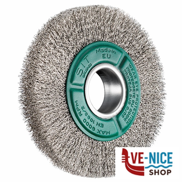 SPAZZOLA CIRCOLARE 150x20 f.16/20/25 INOX BL SIT B4152-920 SPAZZOLE ELETTROUTENSILI F - immagine 2