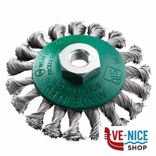SPAZZOLA CONICA 95 MA14 RIT INOX BL SIT BCZ95-950 SPAZZOLE ELETTROUTENSILI F - immagine 2